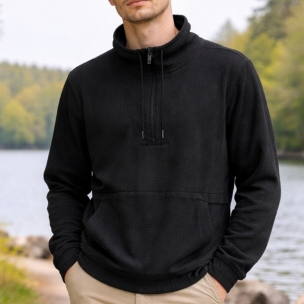 Lululemon Athletica Men’s Black Zip Up Sweater Size L M/L